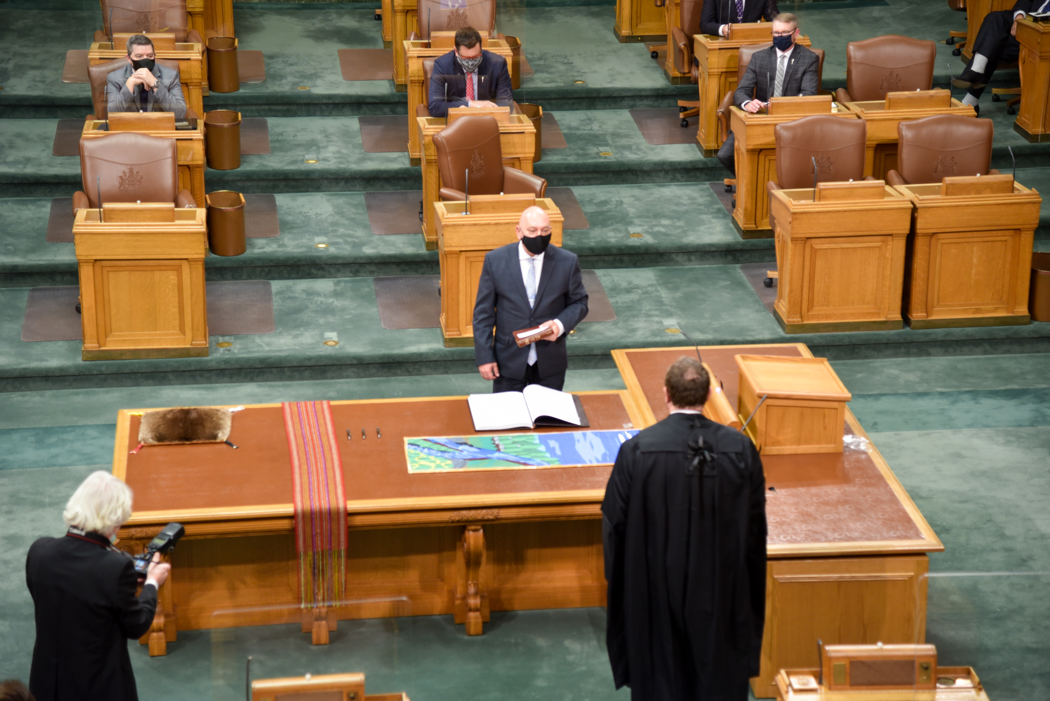Terry taking the oath of office